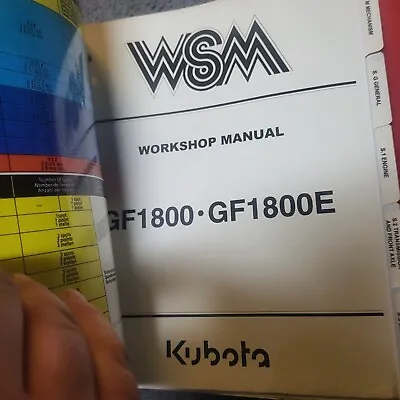 Buy Kubota GF1800 GF1800E Lawn Mower Workshop Manual • 35$