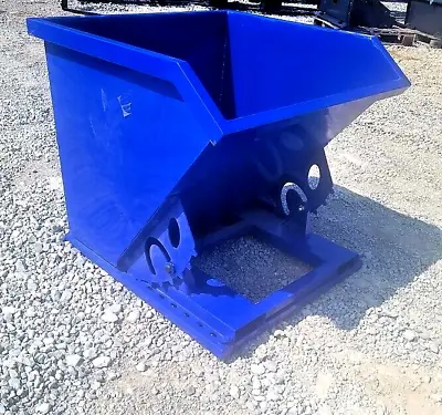 Buy 1 Cubic Yard Self Dumping Trash Hopper Dumpster Fits Fork Lift Pallet Forks • 749.99$