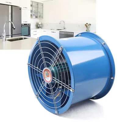 Buy NEW 10  Axial Fan Cylinder Pipe Spray Booth Paint Fumes Exhaust Fan • 73.15$