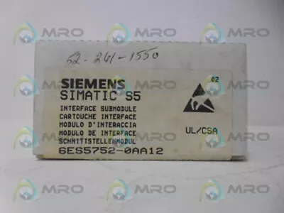 Buy Siemens Simatic S5 6es5752-0aa12 Module Interface *factory Sealed* • 173$
