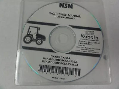 Buy Kubota BX2380 BX2680 RCK60B-23BX RCK54-23BX RCK60D-26BX Tractor Workshop CD • 47.50$