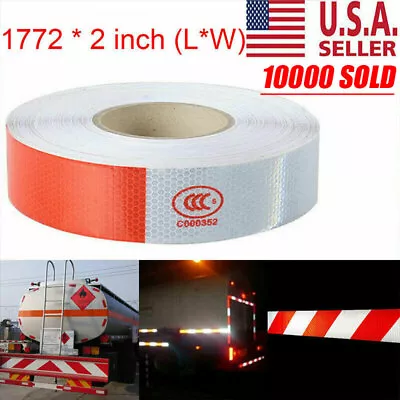Buy 2 X150 Reflective Trailer Safety Tape Conspicuity Tape Warning Sign Car Truck US • 18.79$