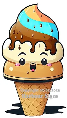 Buy Ice Cream DECAL (Choose Your Size) Food Truck Concession Vinyl Sticker • 18.99$