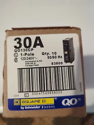 Buy Square D By Schneider QO130CP Electric Pole Circuit Breakers 30A 10 Pack New • 64.50$