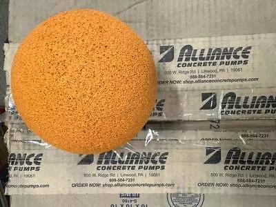 Buy NEW Alliance 5  Orange Medium Concrete Pump Clean Out Sponge Ball • 14.99$