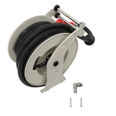 Buy For Tank Truc 1 X 50FT Fuel Hose Reel 300 PSI Fuel Hose Reel With Fueling Nozzle • 261.58$