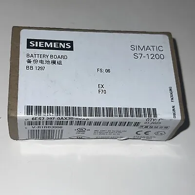 Buy NEW Siemens 6ES7297-0AX30-0XA0,  S7-1200 Battery Board BB 1297 • 36$