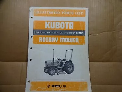 Buy Kubota RCB60-I(E) RCB60-IA(E) Rotary Mower Parts Manual Catalog • 12$