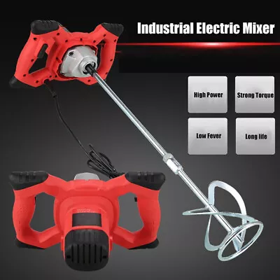 Buy 2400W Portable Electric Concrete Cement Mixer Drywall Mortar Handheld 6 Speed • 48.35$