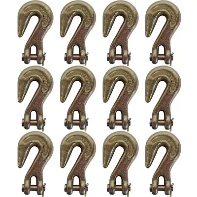 Buy (12) 5/16  Clevis Grab Hooks Tow Chain Hook Flatbed Truck Trailer Tie Down • 39.99$