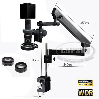 Buy IMX385 60FPS HDMI Industry Camera Microscope With Articulating Stand Clamp 0.75X • 575$
