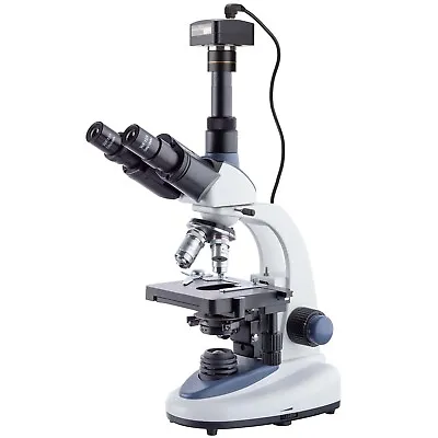 Buy AmScope 40X-2500X 1W LED Trinocular Compound Microscope + 10MP Camera • 586.31$