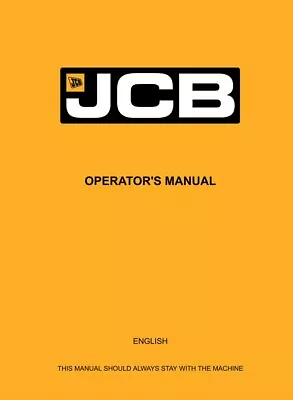 Buy JCB MINI CX Backhoe Loader Operators Manual • 89$