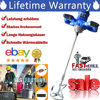 Buy Portable Electric Concrete Cement Mixer 2600W Drywall Mortar Handheld 6 Speed • 50.35$