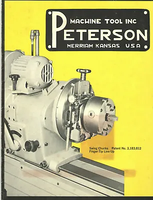 Buy VINTAGE 1960s PETERSON MACHINE TOOL CATALOG! MERRIAM, KS! FOR THE AUTO INDUSTRY! • 29.99$