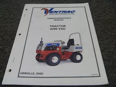 Buy Ventrac 4200VXD Compact Tractor Owner Operator Manual User Guide OM-KT01 • 209.30$