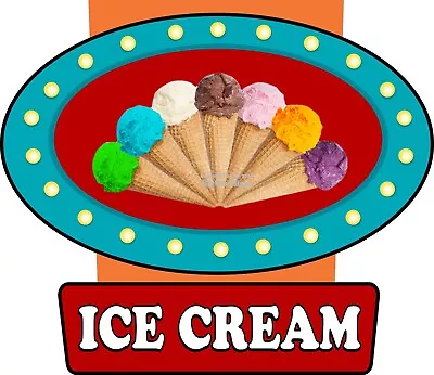 Buy Ice Cream DECAL Flavors Concession Food Truck Vinyl Sticker  Icv • 107.99$