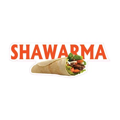 Buy Food Truck Decals Shawarma Style A Restaurant & Food Concession Sign White • 11.99$