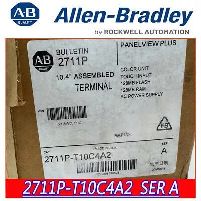 Buy NEW Allen Bradley 2711P-T10C4A2 PanelView Plus 1000 Touch/Color Terminal • 2,215$