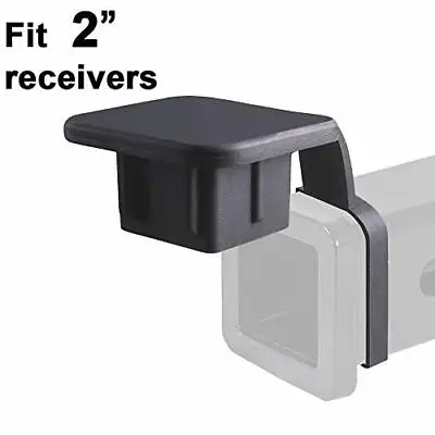 Buy No Clip Black Rubber Trailer Hitch Receiver Tube Cover (fits 2in) • 29.99$
