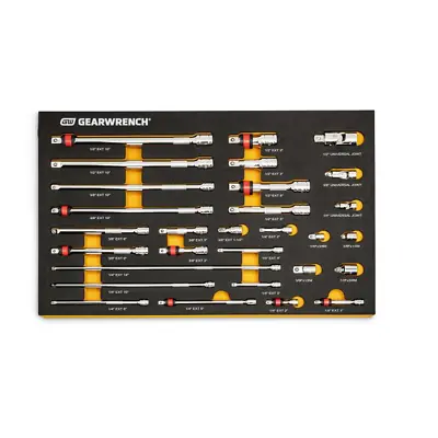 Buy KDT Gearwrench 86523 29 Pc. 1/4 , 3/8 , 1/2  Drive Chrome Tool Accessories Set • 273.75$