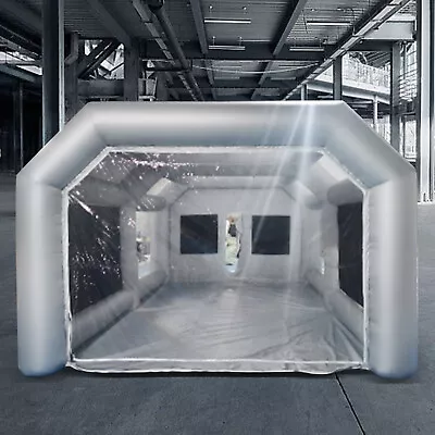 Buy Inflatable Paint Booth 28x15x10 Ft Portable Spray Paint Car Tent 2-Filter System • 683.05$