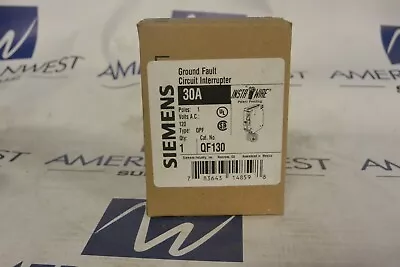 Buy New In Box SIEMENS QF130 1 Pole QPF 30 Amp Plug In Ground Fault Circuit Breaker • 60$
