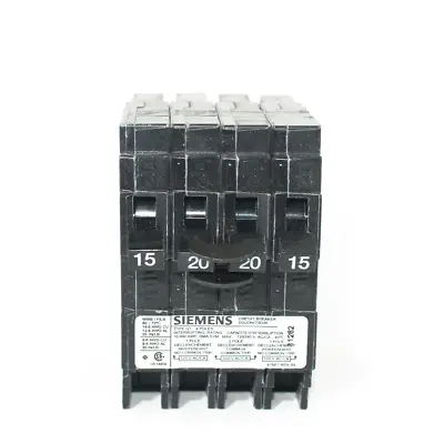 Buy Q21520CTNC -New Siemens Quad 15/20/20/15 Amp Circuit Breaker  FREE UPS SHIPPING • 69.99$