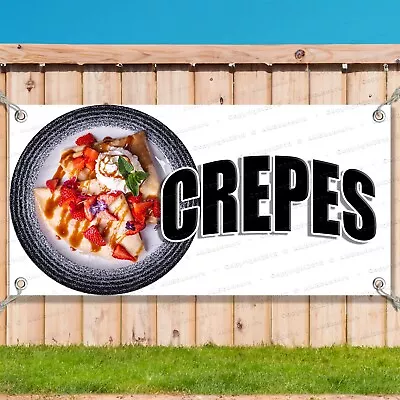 Buy CREPES Advertising Banner Vinyl Sign Sweet Food Truck Drink Bar Restaurant • 39.26$