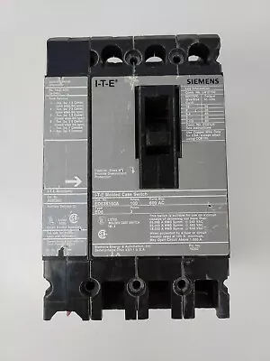 Buy Siemens I-T-E. Ln1E100  Circuit Breaker  100 AMP BREAKER 600 Volts Max  3 Poles • 124$