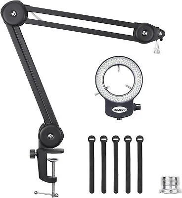 Buy TOMLOV LCD Digital Microscope Flexible Arm Stand 144 LED Ring Lamp For DM602 • 49.99$