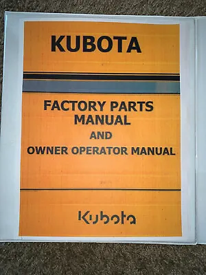 Buy KUBOTA BX24D Tractor Mower Master Parts Guide & Operator Manual Binder • 22.91$