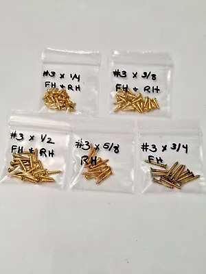 Buy Miniature Brass Wood Screw 3 Different Assortments • 8.49$