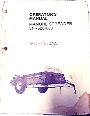 Buy *new Holland 514 520 680 Manure Spreader Operators Manual • 15$