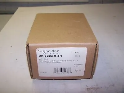 Buy New Schneider Electric 1/2  Reduced Port 2-way Stem Up Valve Body Vb-7223-0-4-1 • 49.49$