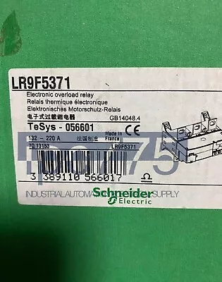 Buy For NEW Schneider LR9F5371 Current132-220A,   Electronic Thermal Overload Relay • 277$