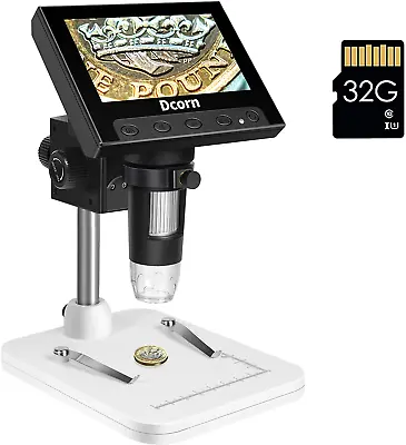 Buy Coin Microscope 4.3  LCD Digital W 32GB TF Card 1000X Magnification Handheld NEW • 84.99$