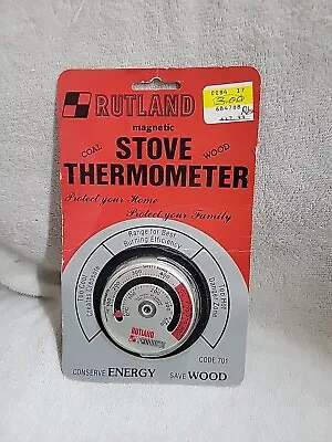 Buy Stove Thermometer Burn Indicator Magnetic RUTLAND For Wood Or Coal Stoves NEW • 15$