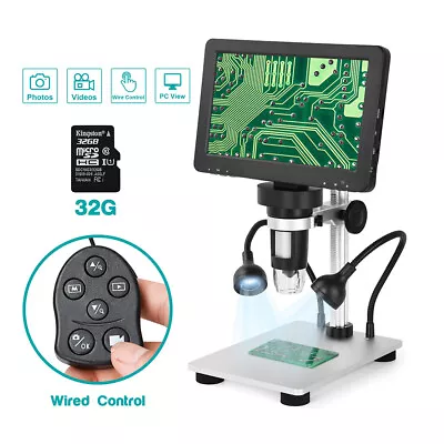 Buy 1000X Digital Microscope 7  Screen HD Camera Video For PCB Phone Repair 32G Card • 109.84$