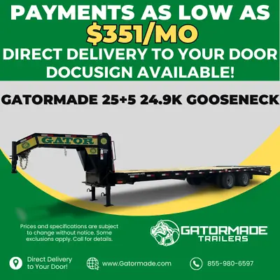 Buy NEW 2023 30ft  Gator Gooseneck / Equipment Trailer - Free Shipping • 351$