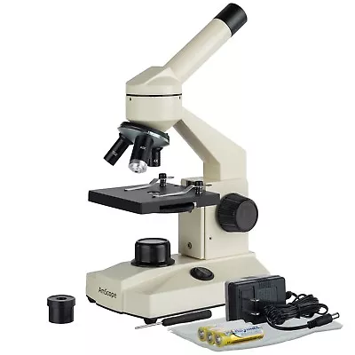 Buy AmScope 40X-1000X Student Biological Portable LED Compound Microscope • 94.99$