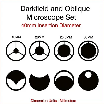 Buy 40 MM Dark Field / Oblique Microscope Filter Set • 11.50$