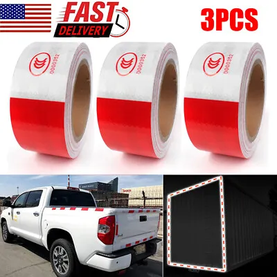 Buy Car Truck Red White Reflective Trailer Safety Tape Conspicuity Tape Warning Sign • 12.99$