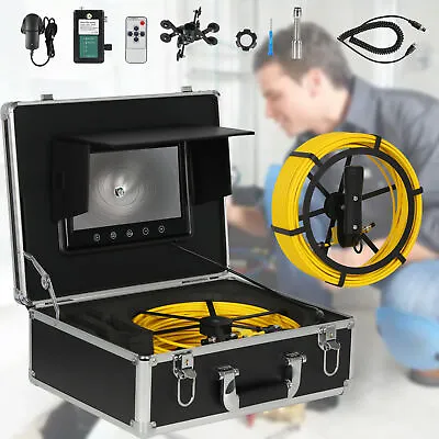 Buy 50M Pipe Pipeline Industrial Endoscope Inspection System 7  Drain Sewer Camera • 299.50$