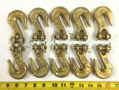 Buy 10) 5/16  Clevis Grab Hooks Tow Chain Hook Flatbed Truck Trailer Tie Down GR70 • 49.99$