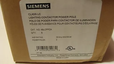 Buy Lot Of 5   Siemens 49LCPP2A POWER POLE For SIEMENS Lighting Contactor 2 POLE • 295$