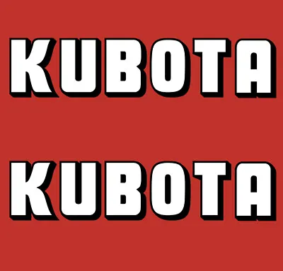 Buy KUBOTA Old Style Logo Decal Pair 10 Inch • 15.26$