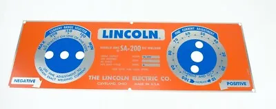 Buy Lincoln Welder SA-200 RED/BLUE NAMEPLATE M8803 • 84$