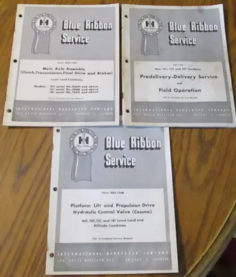 Buy IH International Harvester 101 151 181 Combine Blue Ribbon Service Repair Manual • 44.99$