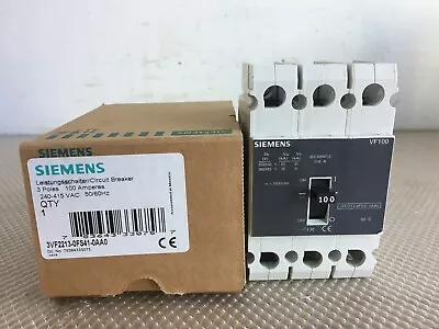 Buy Siemens 3vf2213-ofs41-0aa0 100 Amp 240 Volt 3 Pole Breaker..93 • 50$